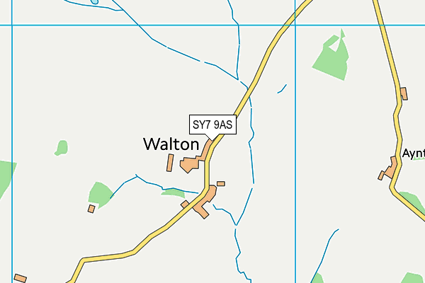 SY7 9AS map - OS VectorMap District (Ordnance Survey)