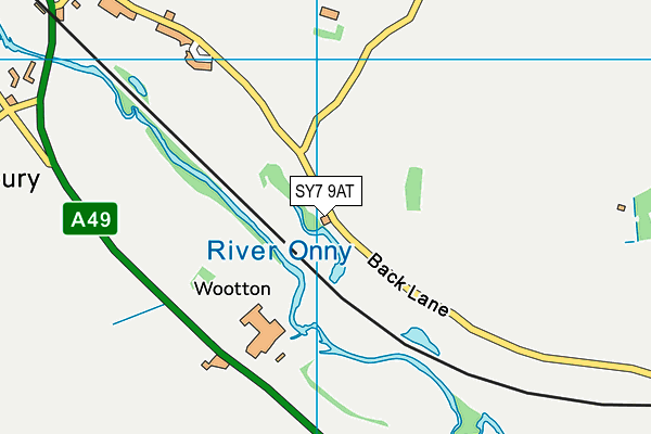 SY7 9AT map - OS VectorMap District (Ordnance Survey)