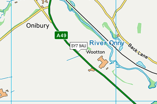 SY7 9AU map - OS VectorMap District (Ordnance Survey)