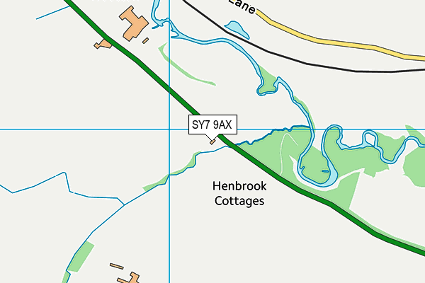 SY7 9AX map - OS VectorMap District (Ordnance Survey)