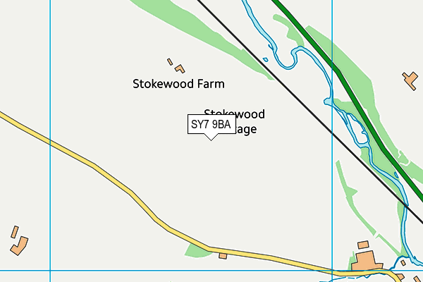 SY7 9BA map - OS VectorMap District (Ordnance Survey)