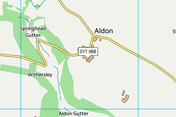 SY7 9BB map - OS VectorMap District (Ordnance Survey)