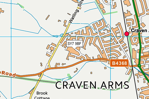 SY7 9BF map - OS VectorMap District (Ordnance Survey)