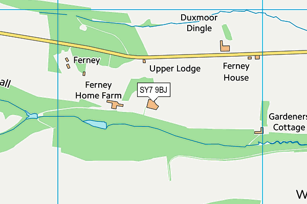 SY7 9BJ map - OS VectorMap District (Ordnance Survey)