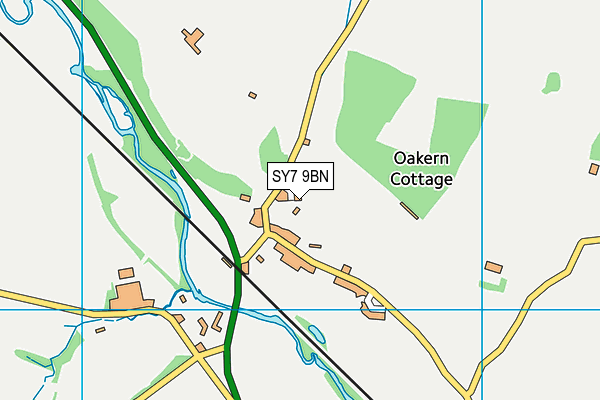 SY7 9BN map - OS VectorMap District (Ordnance Survey)