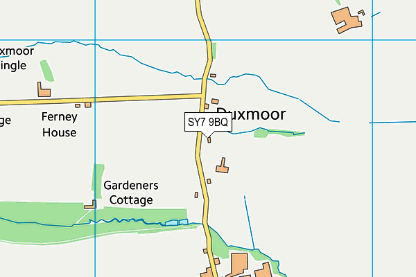 SY7 9BQ map - OS VectorMap District (Ordnance Survey)