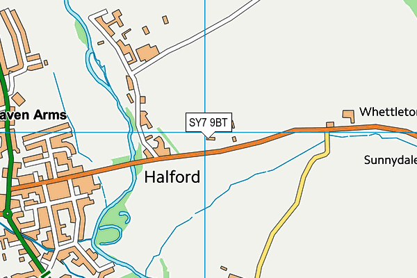 SY7 9BT map - OS VectorMap District (Ordnance Survey)