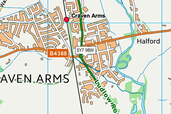 SY7 9BW map - OS VectorMap District (Ordnance Survey)