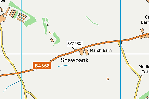 SY7 9BX map - OS VectorMap District (Ordnance Survey)