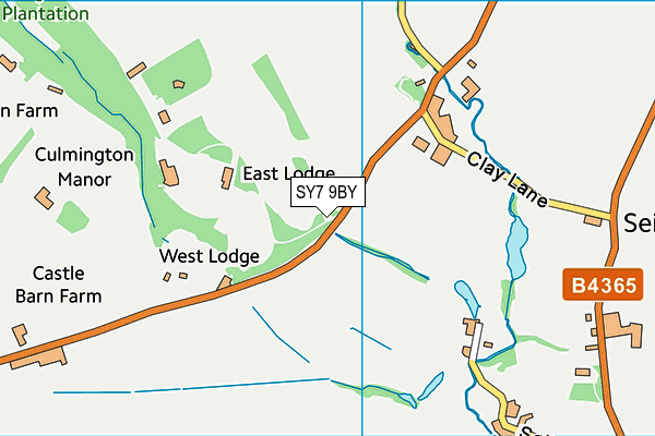 SY7 9BY map - OS VectorMap District (Ordnance Survey)