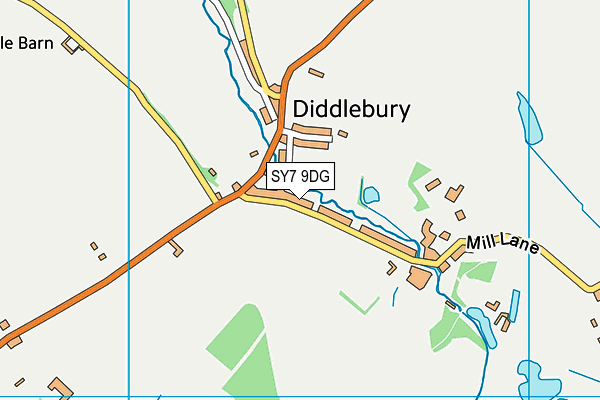 SY7 9DG map - OS VectorMap District (Ordnance Survey)