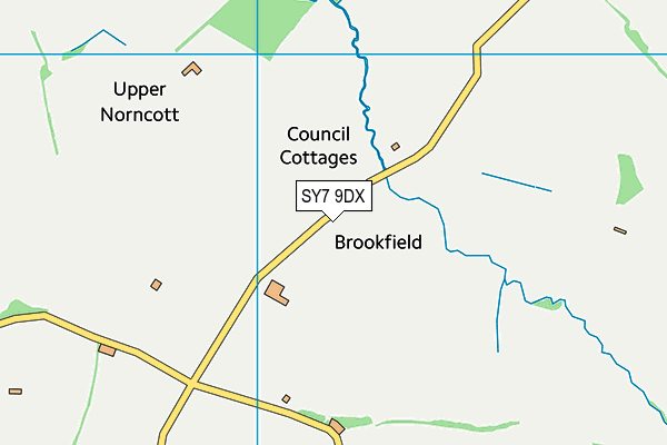 SY7 9DX map - OS VectorMap District (Ordnance Survey)