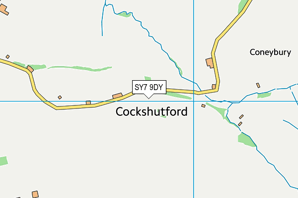 SY7 9DY map - OS VectorMap District (Ordnance Survey)