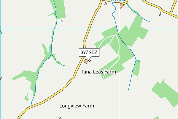 SY7 9DZ map - OS VectorMap District (Ordnance Survey)
