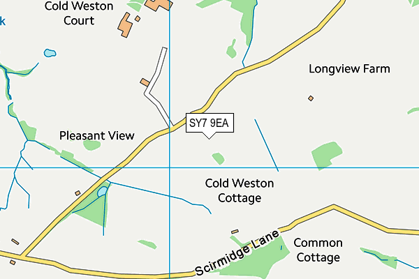 SY7 9EA map - OS VectorMap District (Ordnance Survey)