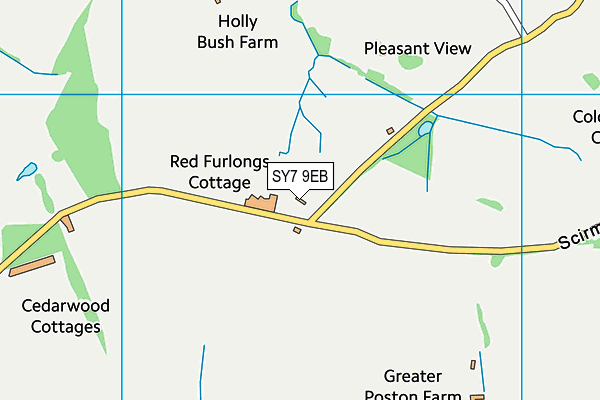 SY7 9EB map - OS VectorMap District (Ordnance Survey)