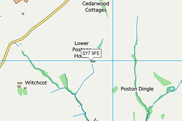 SY7 9FE map - OS VectorMap District (Ordnance Survey)