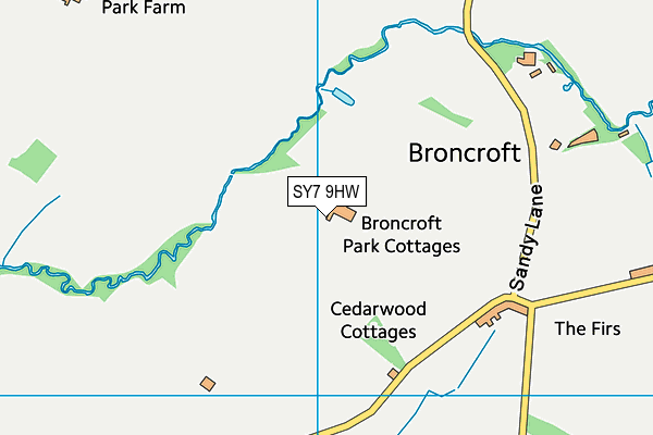 SY7 9HW map - OS VectorMap District (Ordnance Survey)