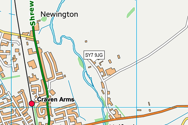 SY7 9JG map - OS VectorMap District (Ordnance Survey)
