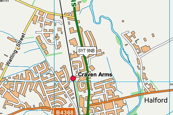 SY7 9NB map - OS VectorMap District (Ordnance Survey)