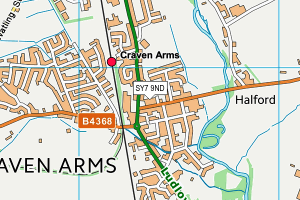 SY7 9ND map - OS VectorMap District (Ordnance Survey)