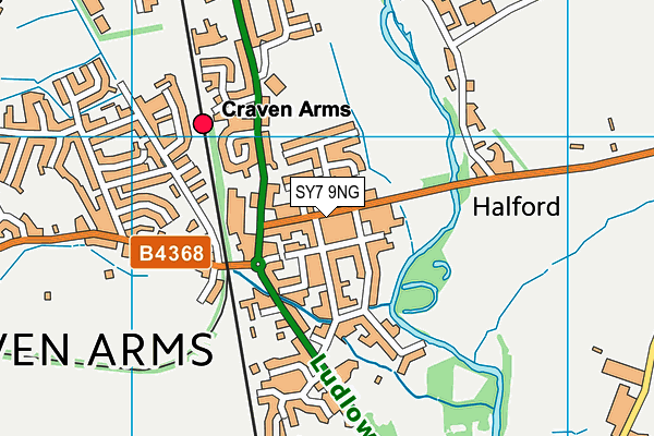 SY7 9NG map - OS VectorMap District (Ordnance Survey)