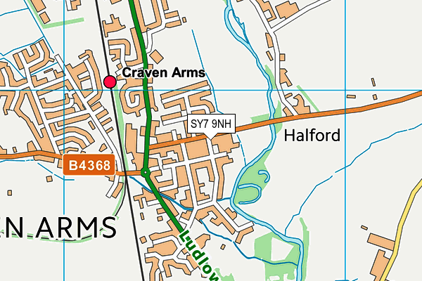 SY7 9NH map - OS VectorMap District (Ordnance Survey)