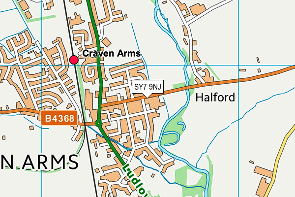 SY7 9NJ map - OS VectorMap District (Ordnance Survey)