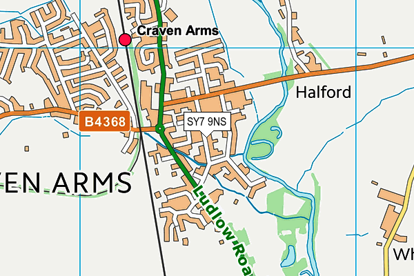 SY7 9NS map - OS VectorMap District (Ordnance Survey)