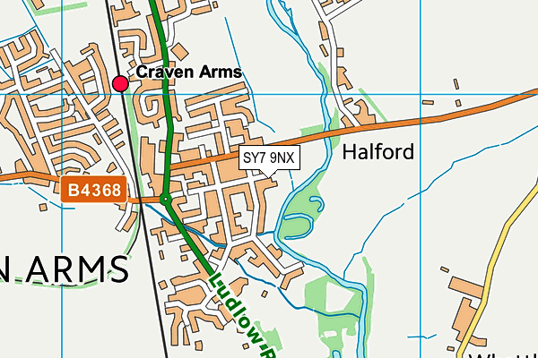 SY7 9NX map - OS VectorMap District (Ordnance Survey)