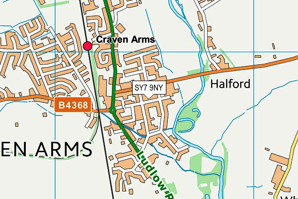 SY7 9NY map - OS VectorMap District (Ordnance Survey)