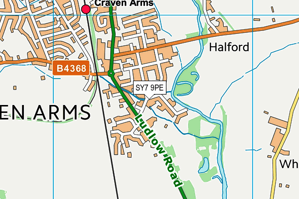 SY7 9PE map - OS VectorMap District (Ordnance Survey)