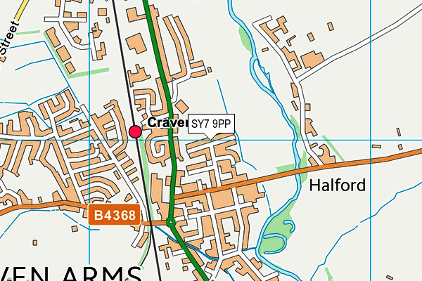 SY7 9PP map - OS VectorMap District (Ordnance Survey)