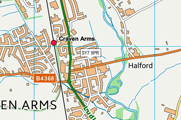 SY7 9PR map - OS VectorMap District (Ordnance Survey)