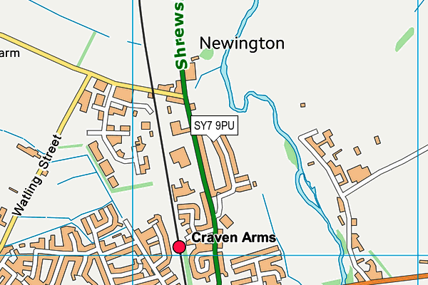 SY7 9PU map - OS VectorMap District (Ordnance Survey)