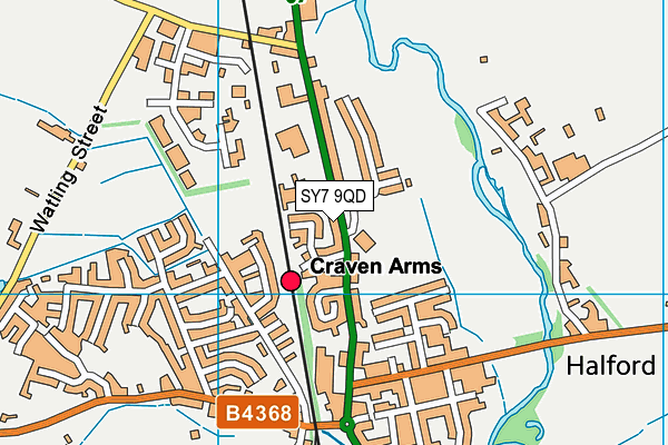 SY7 9QD map - OS VectorMap District (Ordnance Survey)