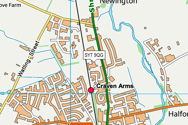 Map of D & G STONE CRAVEN ARMS LTD at district scale