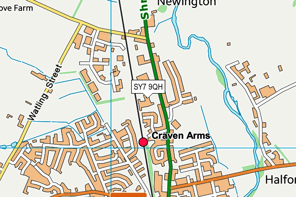 SY7 9QH map - OS VectorMap District (Ordnance Survey)