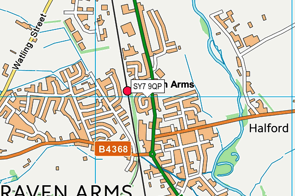 SY7 9QP map - OS VectorMap District (Ordnance Survey)