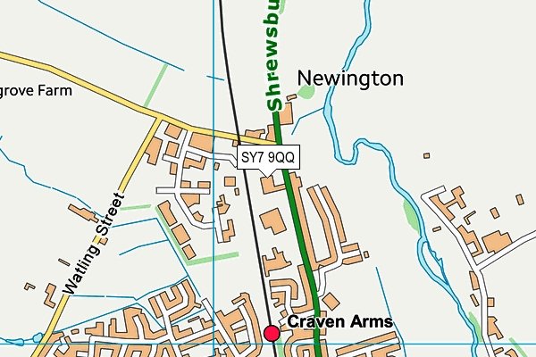 SY7 9QQ map - OS VectorMap District (Ordnance Survey)