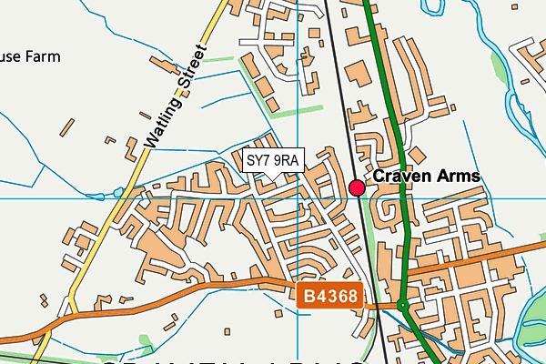 SY7 9RA map - OS VectorMap District (Ordnance Survey)