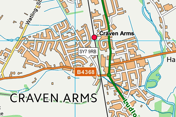 SY7 9RB map - OS VectorMap District (Ordnance Survey)