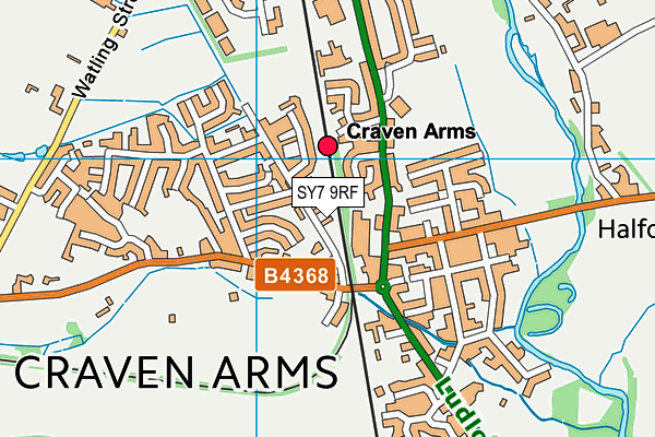 SY7 9RF map - OS VectorMap District (Ordnance Survey)