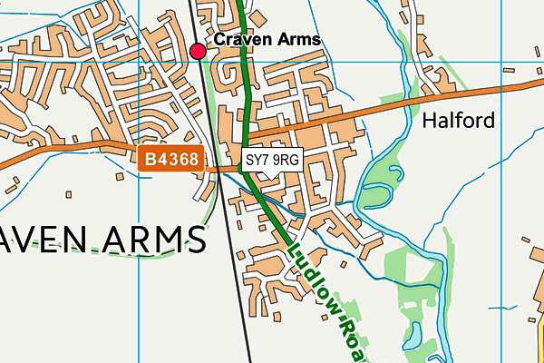 SY7 9RG map - OS VectorMap District (Ordnance Survey)