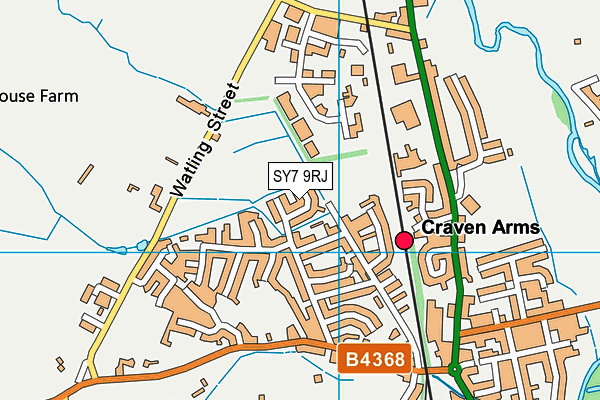SY7 9RJ map - OS VectorMap District (Ordnance Survey)