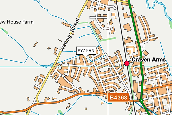 SY7 9RN map - OS VectorMap District (Ordnance Survey)