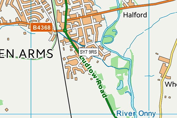 SY7 9RS map - OS VectorMap District (Ordnance Survey)