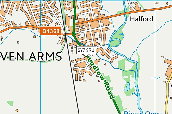 SY7 9RU map - OS VectorMap District (Ordnance Survey)