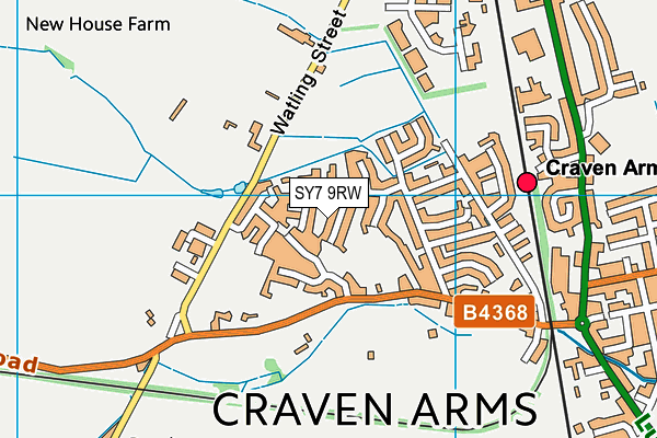 SY7 9RW map - OS VectorMap District (Ordnance Survey)