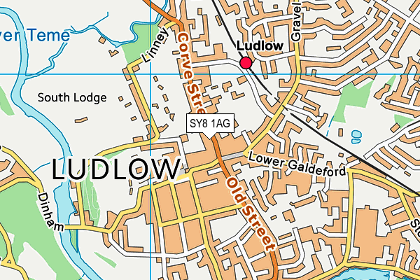 SY8 1AG map - OS VectorMap District (Ordnance Survey)